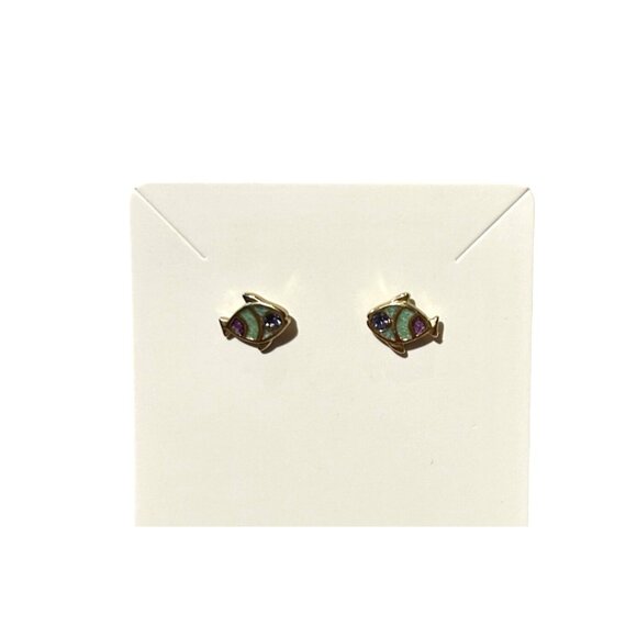 3‎ Pair of Earrings - Palm Tree Dangle, Flip-Flop Stud  & Fish Stud - Pierced - Picture 4 of 6